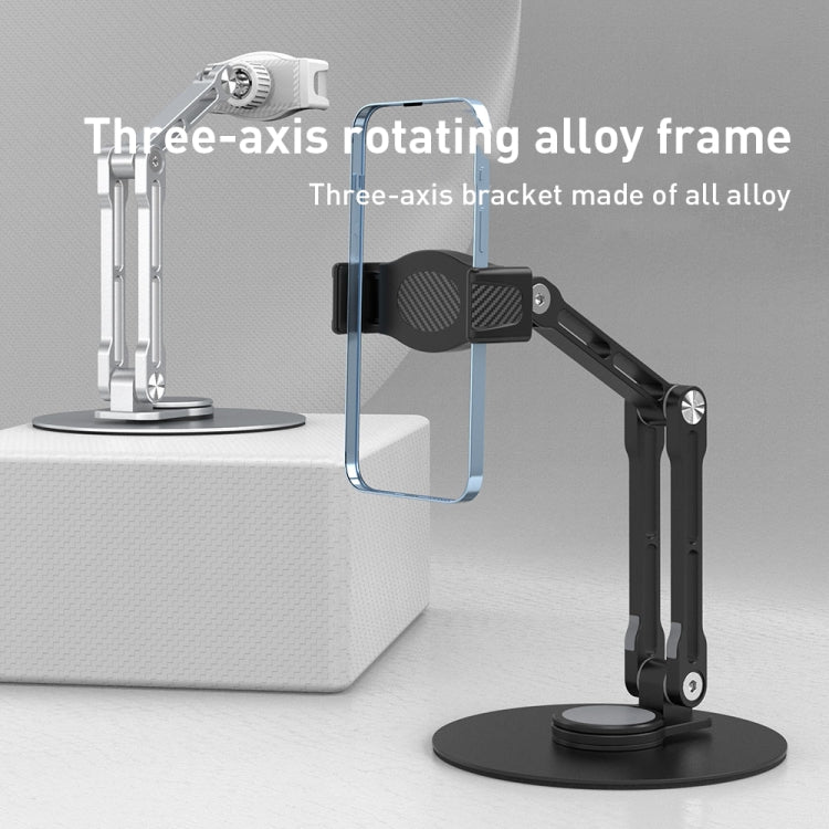 R-JUST HZ42 Clip Type Disc Rotating Phone Desktop Stand(Silver) - free shipping - PMC TechLife - Order now!