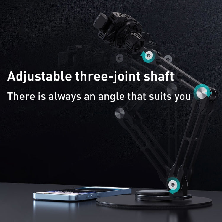 R-JUST HZ43 Cooling Rotating Live Phone Holder(Silver)