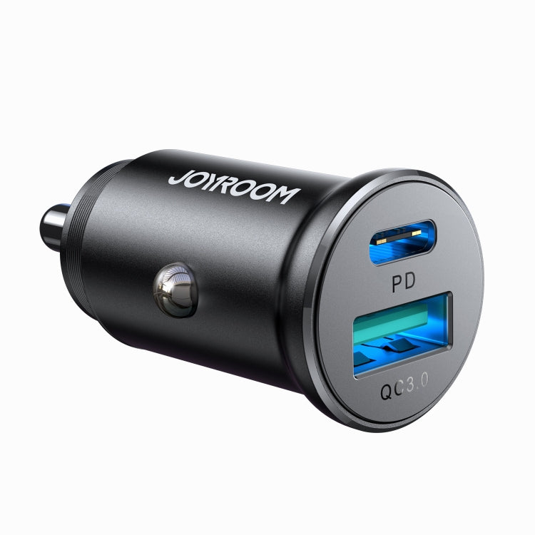 JOYROOM JR-CCN05 30W PD+QC3.0 Mini Metal Car Charger(Black) - free shipping - PMC TechLife - Order now!