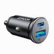 JOYROOM JR-CCN05 30W PD+QC3.0 Mini Metal Car Charger(Black) - free shipping - PMC TechLife - Order now!