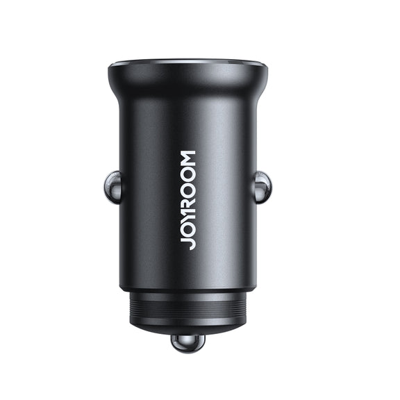 JOYROOM JR-CCN05 30W PD+QC3.0 Mini Metal Car Charger(Black)