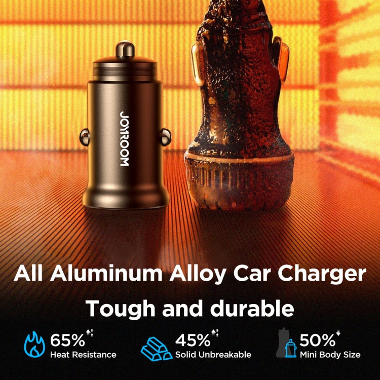 JOYROOM JR-CCN05 30W PD+QC3.0 Mini Metal Car Charger(Black) - free shipping - PMC TechLife - Order now!
