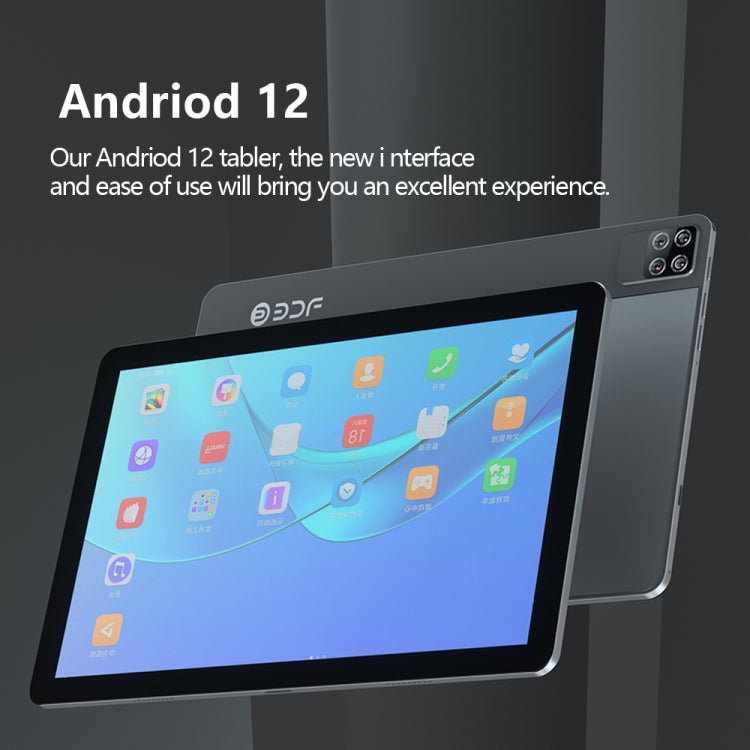 BDF P40 4G LTE Tablet PC 10.1 inch, 8GB+256GB, Android 12 MTK6762 Octa Core, Support Dual SIM, EU Plug(Grey) - free shipping - PMC Jewellery - Order now!