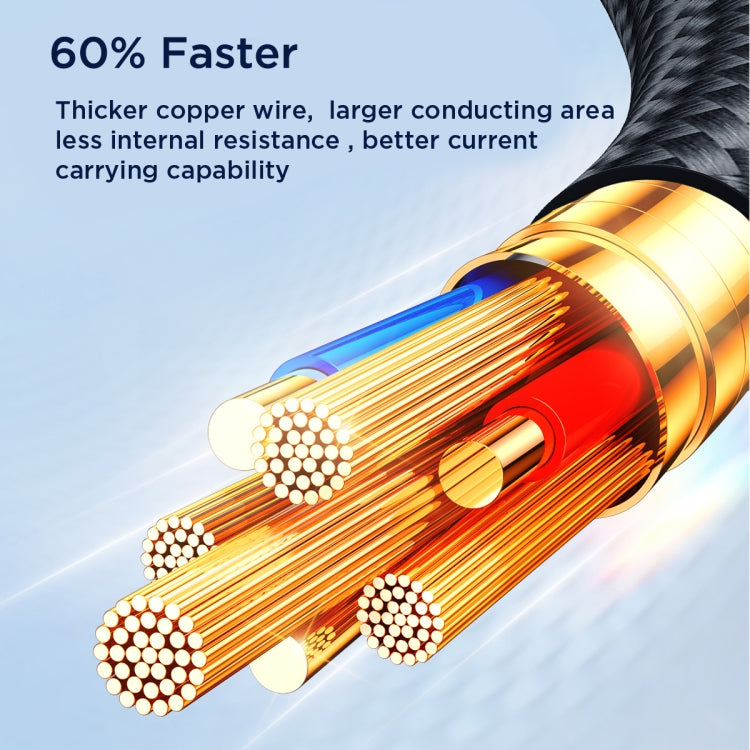 JOYROOM A18 3.5A USB to Dual 8 Pin+USB-C/Type-C+Micro USB 4 in 1 Data Cable, Length: 1.2m(Black) - Multifunction Cable by JOYROOM | Online Shopping South Africa | PMC TechLife | Buy Now Pay Later Mobicred