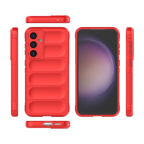 For Samsung Galaxy S23 FE 5G Magic Shield TPU + Flannel Phone Case(Red)