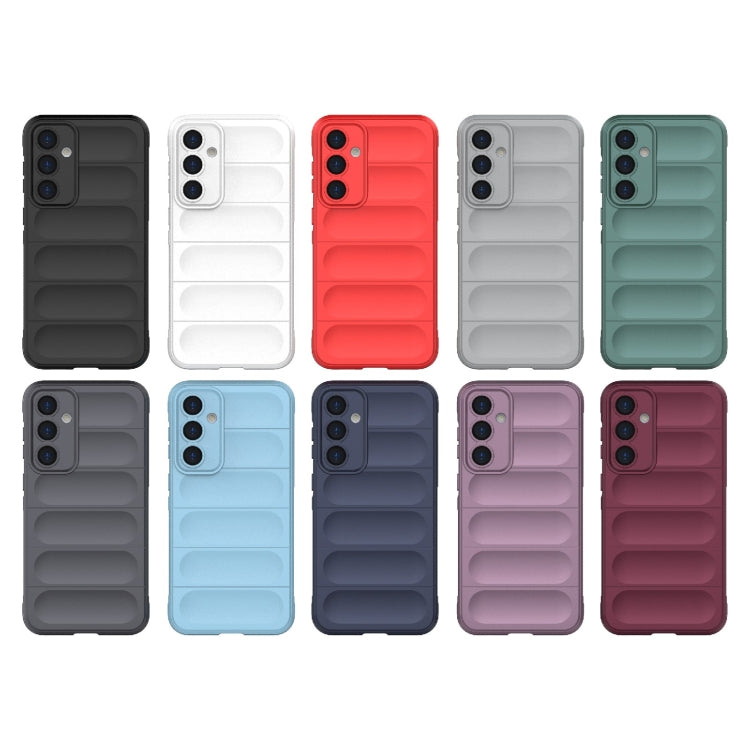 For Samsung Galaxy S23 FE 5G Magic Shield TPU + Flannel Phone Case(Dark Grey)