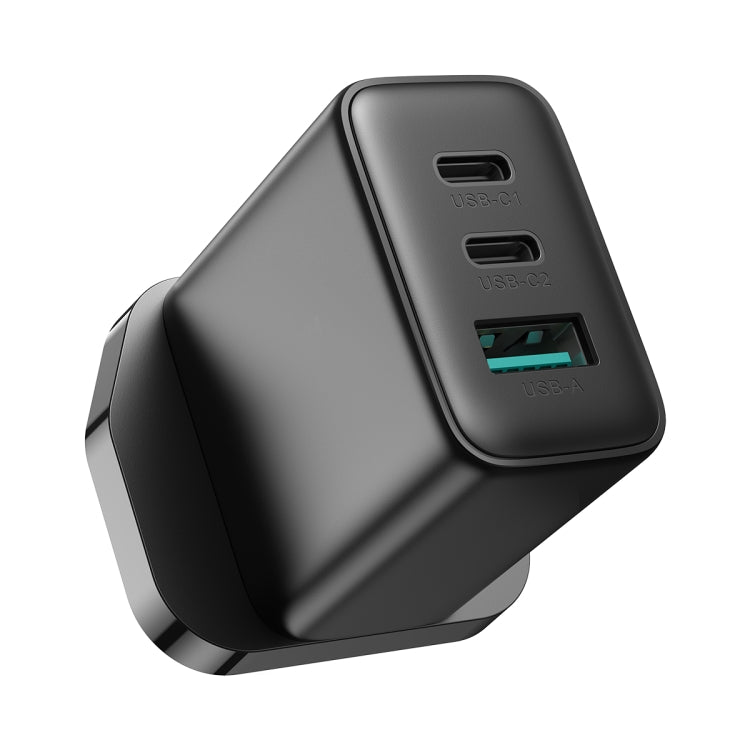 JOYRO0M JR-TCF10 32W Dual USB-C/Type-C+USB Fast Charger, Plug:UK Plug(Black) - USB Charger by JOYROOM | Online Shopping South Africa | PMC TechLife