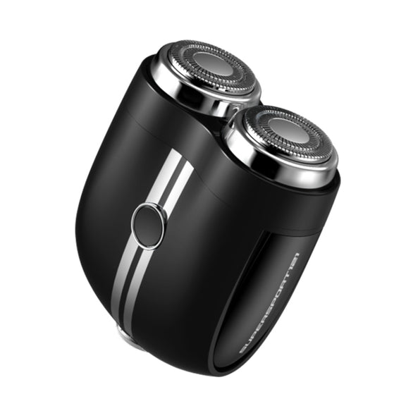 Portable Wet and Dry Double Shaving IPX7 Water-resistant Electric Shaver(Black)