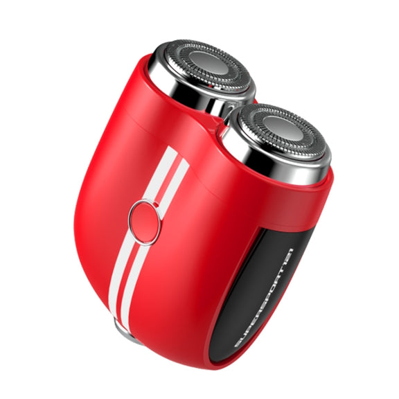Portable Wet and Dry Double Shaving IPX7 Water-resistant Electric Shaver(Red)