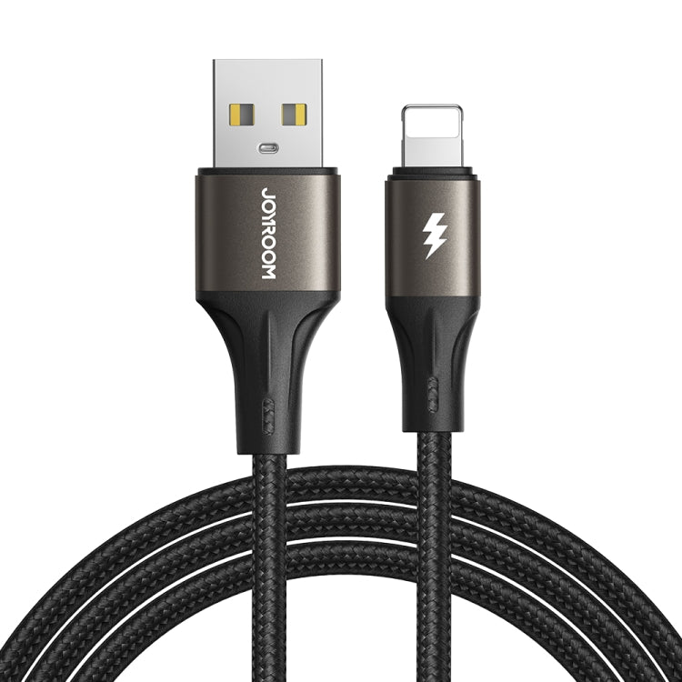 JOYROOM SA25-AL3 3A USB to 8 Pin Fast Charge Data Cable, Length:2m(Black) - Normal Style Cable by JOYROOM | Online Shopping South Africa | PMC TechLife | Buy Now Pay Later Mobicred