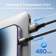JOYROOM SA25-AL3 3A USB to 8 Pin Fast Charge Data Cable, Length:2m(Black)