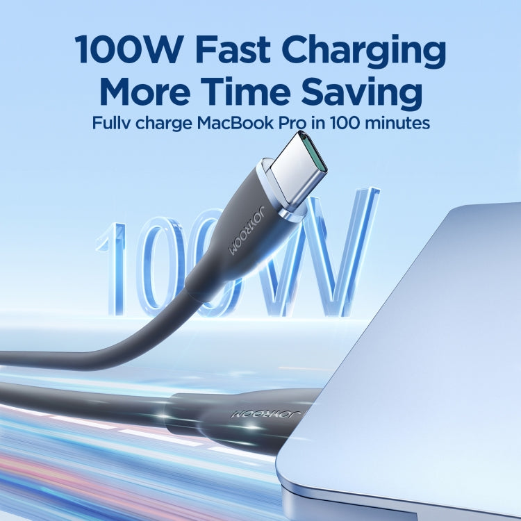 JOYROOM SA29-CC5 100W USB-C/Type-C to USB-C/Type-C Liquid Silicone Fast Charging Data Cable, Length: 1.2m(Black) - USB-C & Type-C Cable by JOYROOM | Online Shopping South Africa | PMC TechLife
