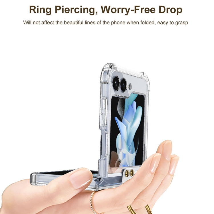 For Samsung Galaxy Z Flip5 GKK MagSafe Airbag Hinge Shockproof Phone Case with Ring Holder(Blue) - Galaxy Z Flip5 Cases by GKK | Online Shopping South Africa | PMC TechLife