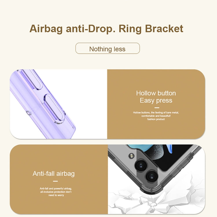 For Samsung Galaxy Z Flip5 GKK MagSafe Airbag Hinge Shockproof Phone Case with Ring Holder(Blue) - Galaxy Z Flip5 Cases by GKK | Online Shopping South Africa | PMC TechLife