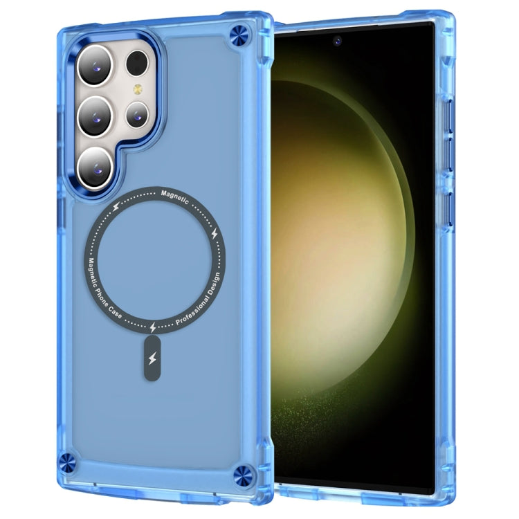 For Samsung Galaxy S23 Ultra 5G Skin Feel TPU + PC MagSafe Magnetic Phone Case(Transparent Blue) - free shipping - PMC TechLife - Order now!
