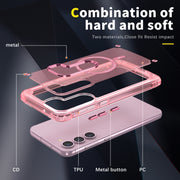 For Samsung Galaxy S23+ 5G Skin Feel TPU + PC MagSafe Magnetic Phone Case(Transparent Pink)