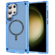 For Samsung Galaxy S22 Ultra 5G Skin Feel TPU + PC MagSafe Magnetic Phone Case(Transparent Blue) - free shipping - PMC TechLife - Order now!