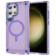 For Samsung Galaxy S22 Ultra 5G Skin Feel TPU + PC MagSafe Magnetic Phone Case(Transparent Purple) - free shipping - PMC TechLife - Order now!