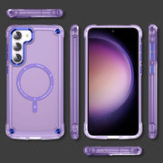 For Samsung Galaxy S22+ 5G Skin Feel TPU + PC MagSafe Magnetic Phone Case(Transparent Purple)