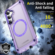 For Samsung Galaxy S24+ 5G Skin Feel TPU + PC MagSafe Magnetic Phone Case(Transparent Purple)