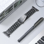 For Apple Watch Series 9 41mm Five Beads Titanium Steel Watch Band(Grey)
