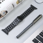 For Apple Watch Series 9 45mm Five Beads Titanium Steel Watch Band(Black)