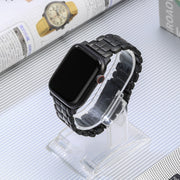 For Apple Watch Series 9 45mm Five Beads Titanium Steel Watch Band(Black)
