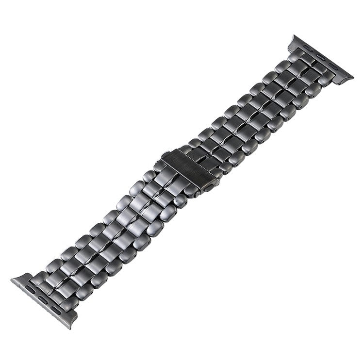 For Apple Watch Series 9 45mm Five Beads Titanium Steel Watch Band(Grey) - Watch Bands by PMC TechLife | Online Shopping South Africa | PMC TechLife