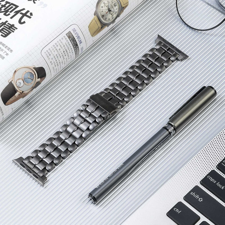 For Apple Watch Series 9 45mm Five Beads Titanium Steel Watch Band(Grey) - Watch Bands by PMC TechLife | Online Shopping South Africa | PMC TechLife