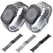 For Apple Watch Series 9 45mm Five Beads Titanium Steel Watch Band(Black)