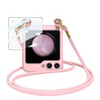 For Samsung Galaxy Z Flip5 GKK Cross-body Ultra-thin PC Phone Case with Strap(Pink) - Galaxy Z Flip5 Cases by GKK | Online Shopping South Africa | PMC TechLife