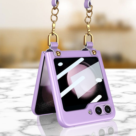 For Samsung Galaxy Z Flip5 GKK Ultra-thin Handbag Phone Case(White)