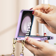 For Samsung Galaxy Z Flip5 GKK Ultra-thin Handbag Phone Case(White)