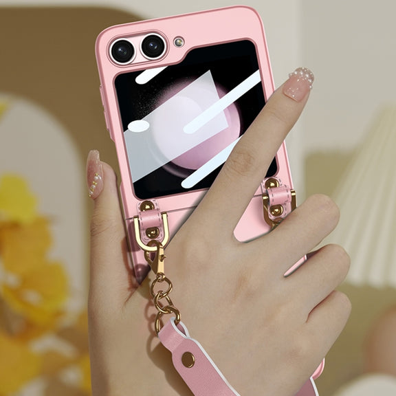 For Samsung Galaxy Z Flip5 GKK Ultra-thin Handbag Phone Case(White)