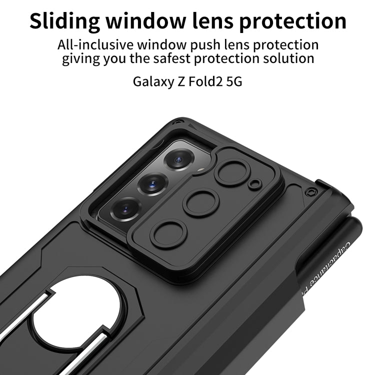 For Samsung Galaxy Z Fold2 GKK Integrated Folding Armored Shell PC Phone Case with Pen Box(Green)