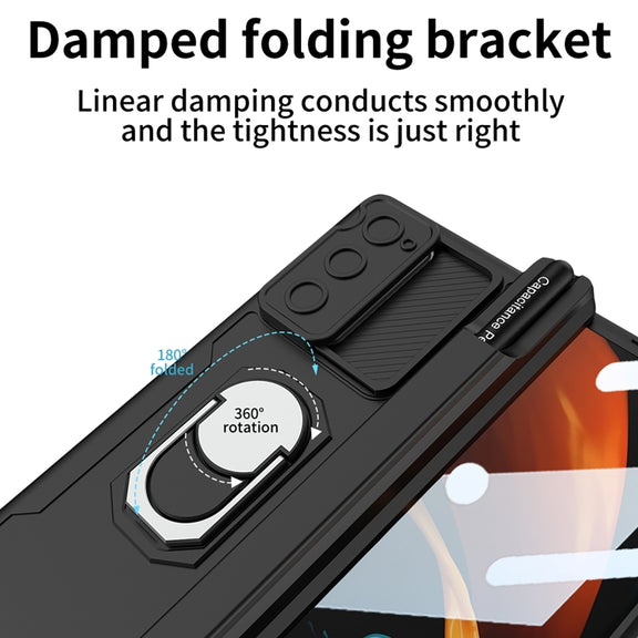 For Samsung Galaxy Z Fold2 GKK Integrated Folding Armored Shell PC Phone Case with Pen Box(Green)