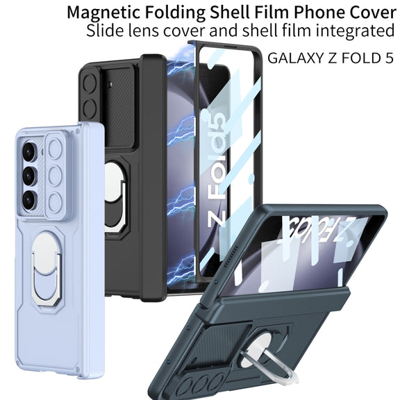 For Samsung Galaxy Z Fold5 GKK Integrated Folding Armored Shell PC Phone Case(Black)