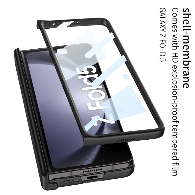 For Samsung Galaxy Z Fold5 GKK Integrated Folding Armored Shell PC Phone Case(Black)