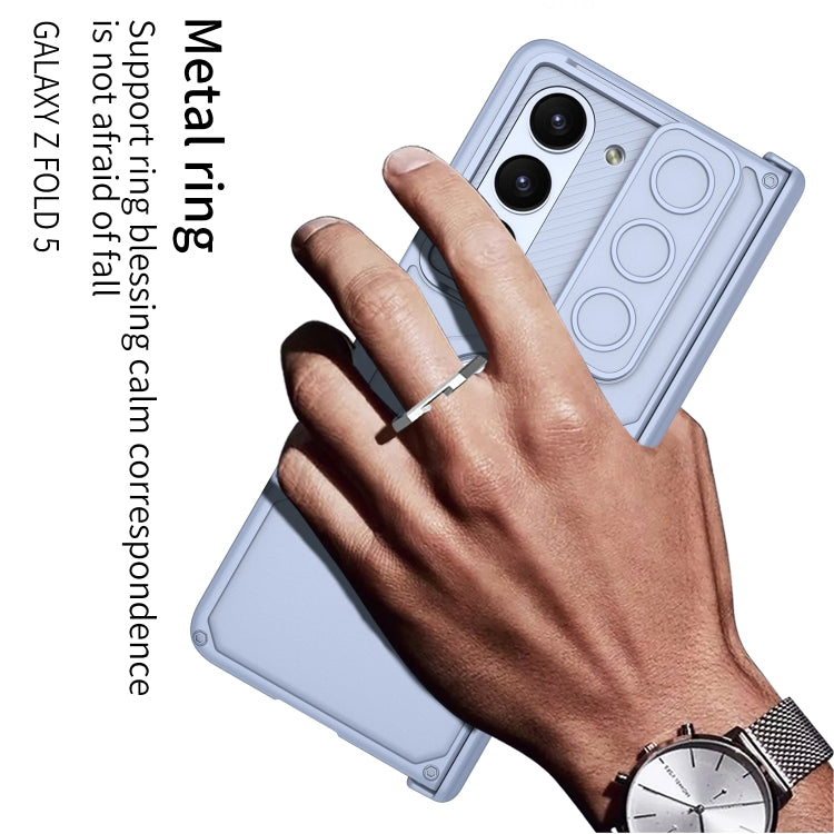 For Samsung Galaxy Z Fold5 GKK Integrated Folding Armored Shell PC Phone Case(Blue)