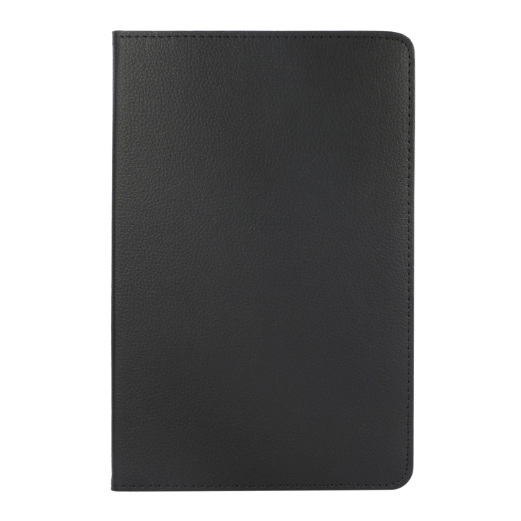 For Samsung Galaxy Tab A9 Litchi Texture 360 Degrees Rotation Holder Leather Tablet Case(Black)