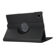 For Samsung Galaxy Tab A9 Litchi Texture 360 Degrees Rotation Holder Leather Tablet Case(Black)