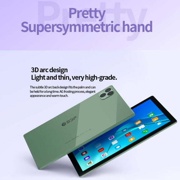 BDF P50 4G LTE Tablet PC 10.1 inch, 8GB+256GB, Android 12 MTK6762 Octa Core, Support Dual SIM, EU Plug(Blue)