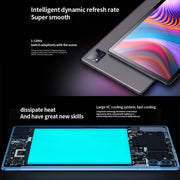 BDF P60 4G LTE Tablet PC 10.1 inch, 8GB+128GB, Android 11 MTK6755 Octa Core, Support Dual SIM, EU Plug(Blue)