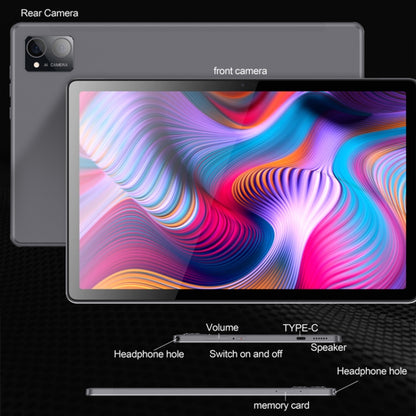 BDF P60 4G LTE Tablet PC 10.1 inch, 8GB+128GB, Android 11 MTK6755 Octa Core, Support Dual SIM, EU Plug(Grey) - free shipping - PMC Jewellery - Order now!