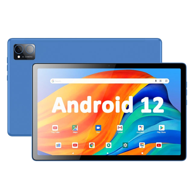 BDF P60 4G LTE Tablet PC 10.1 inch, 8GB+256GB, Android 12 MTK6762 Octa Core, Support Dual SIM, EU Plug(Blue)