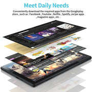 BDF P70 4G LTE Tablet PC 10.1 inch, 8GB+256GB, Android 12 MTK6762 Octa Core, Support Dual SIM, EU Plug(Silver)