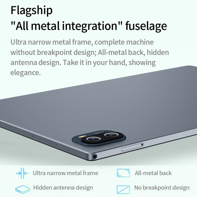 BDF P90 4G LTE Tablet PC 10.1 inch, 8GB+128GB, Android 11 MTK6755 Octa Core, Support Dual SIM, EU Plug(Grey) - free shipping - PMC TechLife - Order now!