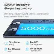 BDF P90 4G LTE Tablet PC 10.1 inch, 8GB+256GB, Android 12 MTK6762 Octa Core, Support Dual SIM, EU Plug(Blue)