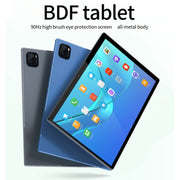 BDF P90 4G LTE Tablet PC 10.1 inch, 8GB+256GB, Android 12 MTK6762 Octa Core, Support Dual SIM, EU Plug(Grey)