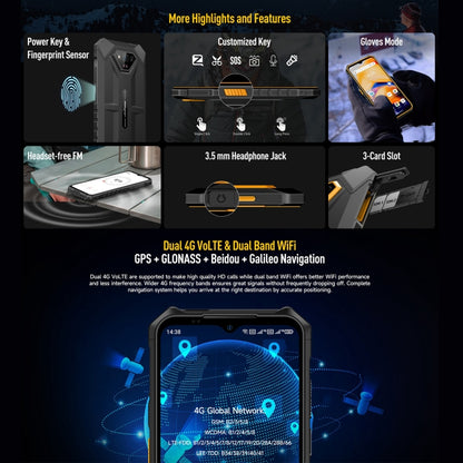 Ulefone Armor X13, 6GB+64GB, IP68/IP69K Rugged Phone, 6.52 inch Android 13 MediaTek Helio G36 Octa Core, Network: 4G, NFC, OTG(Some Orange) - free shipping - PMC Jewellery - Order now!